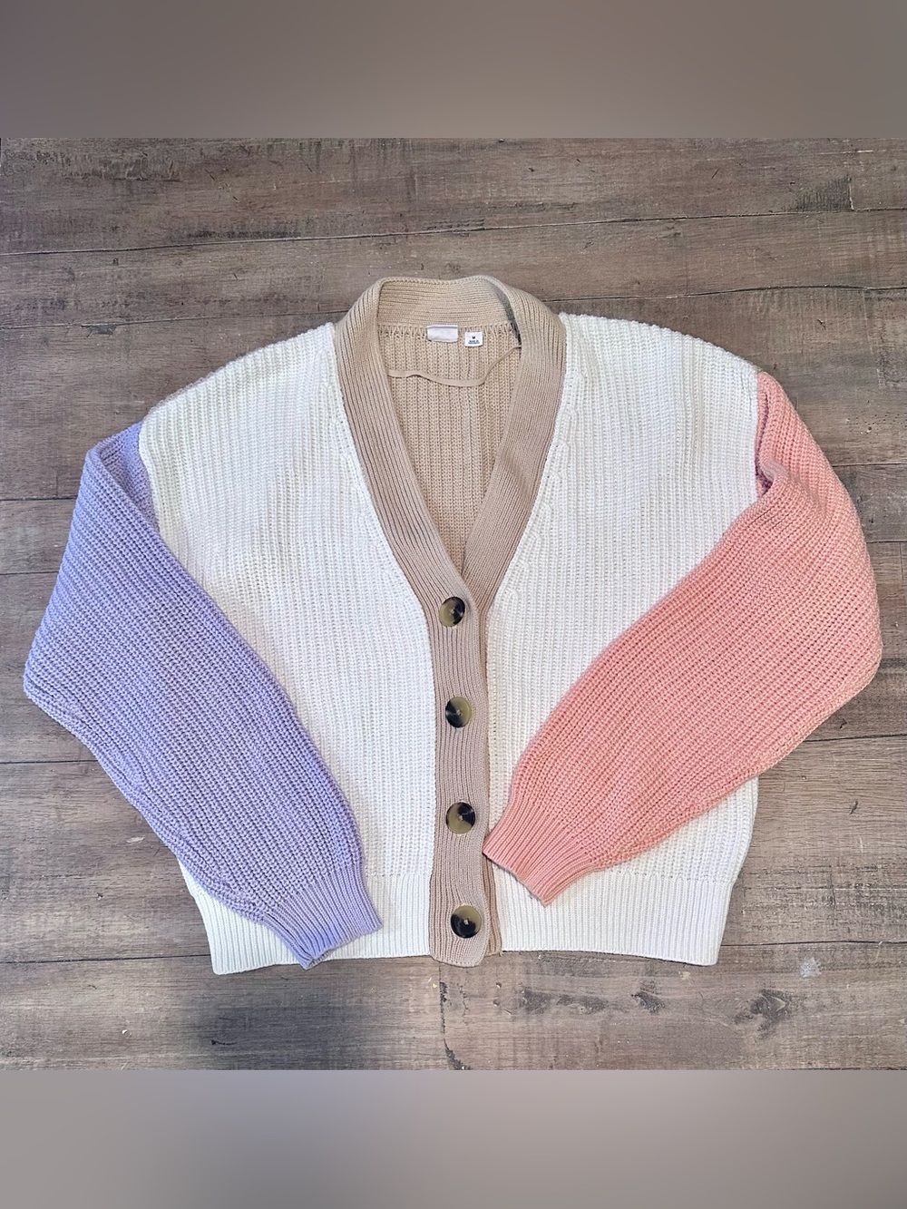 NWOT, never worn, GAP colorblock cotton sweater